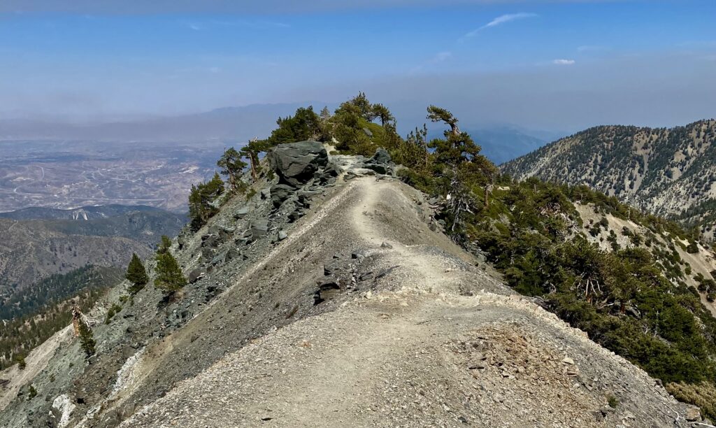 Devils Back Bone Trail on Mt San antonio also known as Mt Baldy