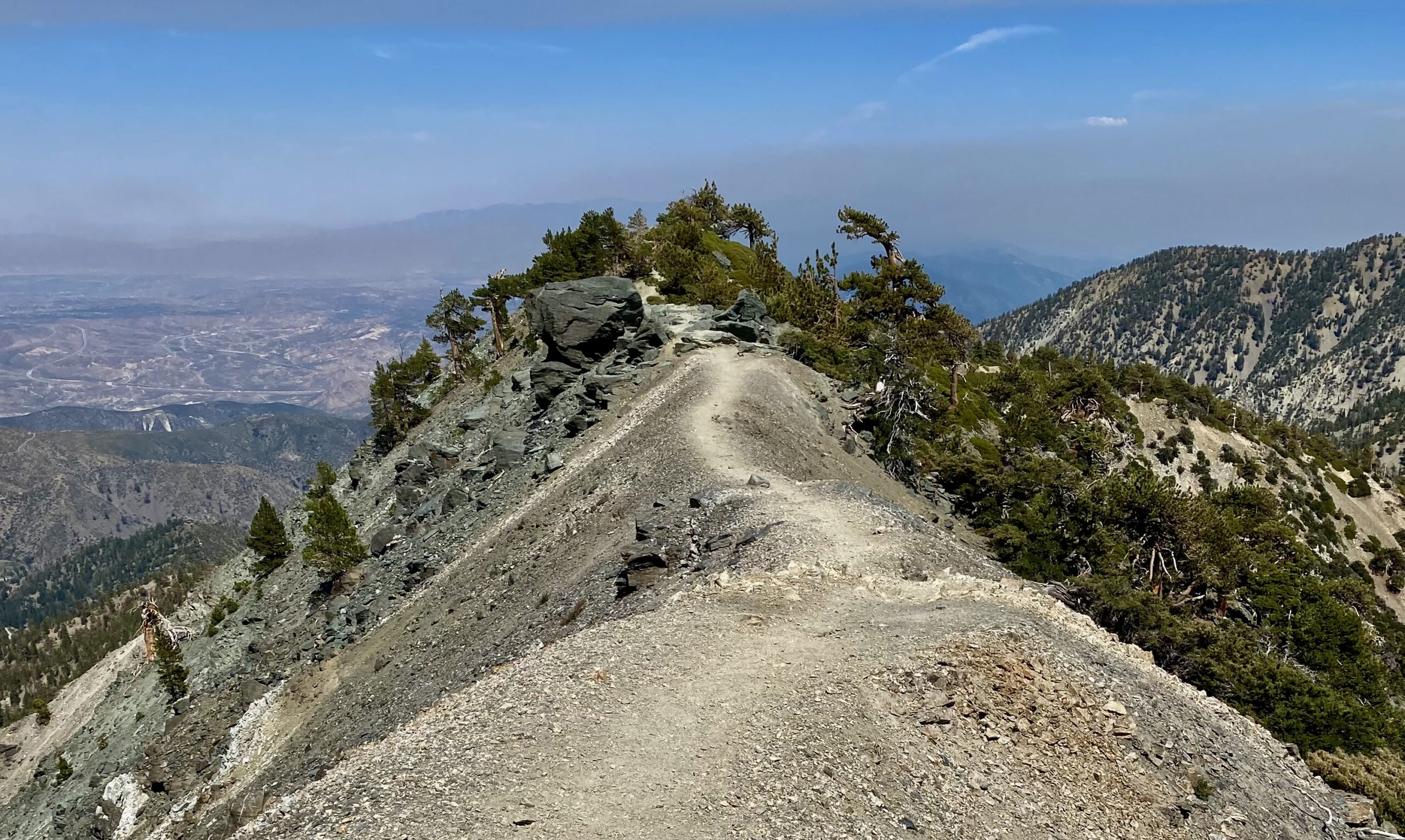Devils Back Bone Trail on Mt San antonio also known as Mt Baldy