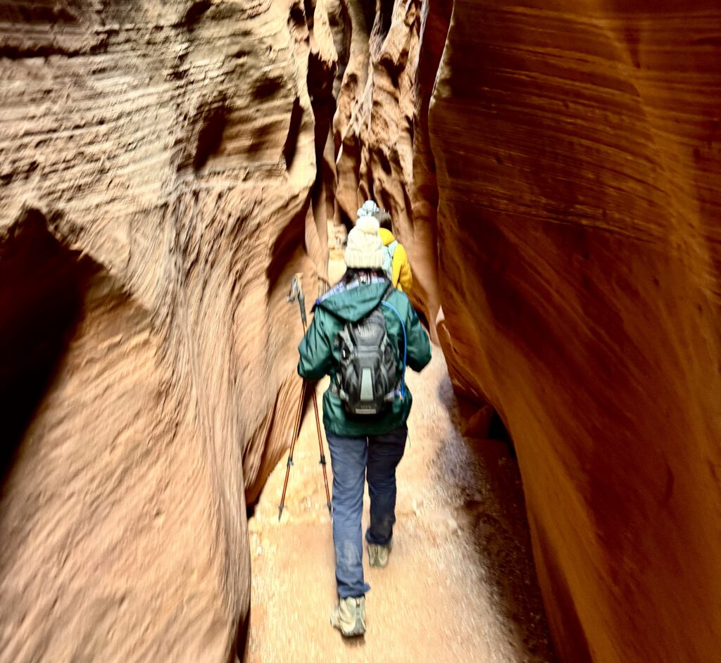 Hiking in Buckskin Gulch