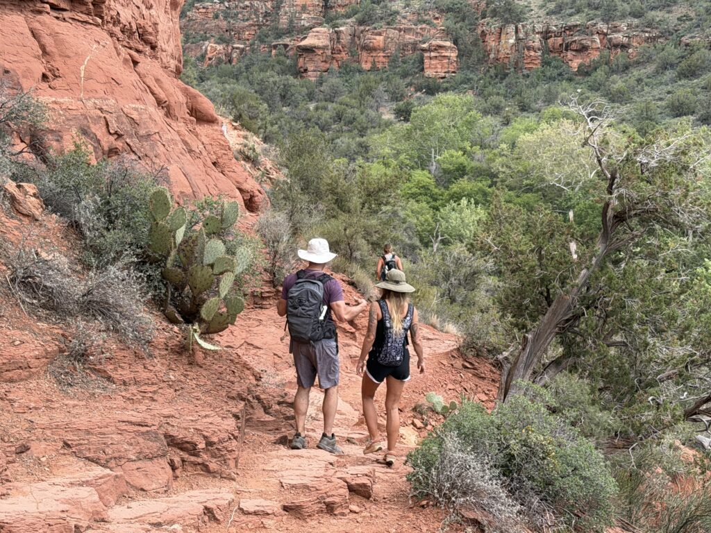Hikers in the wilderness of Sedona