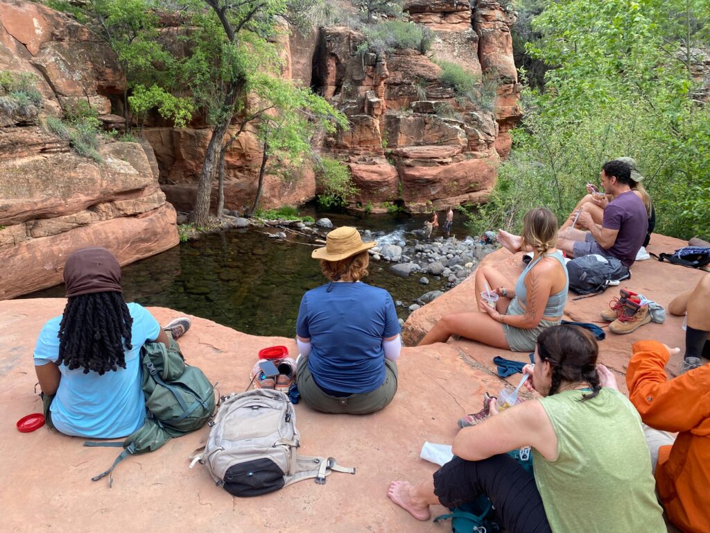 Lunch on the trail in Sedona